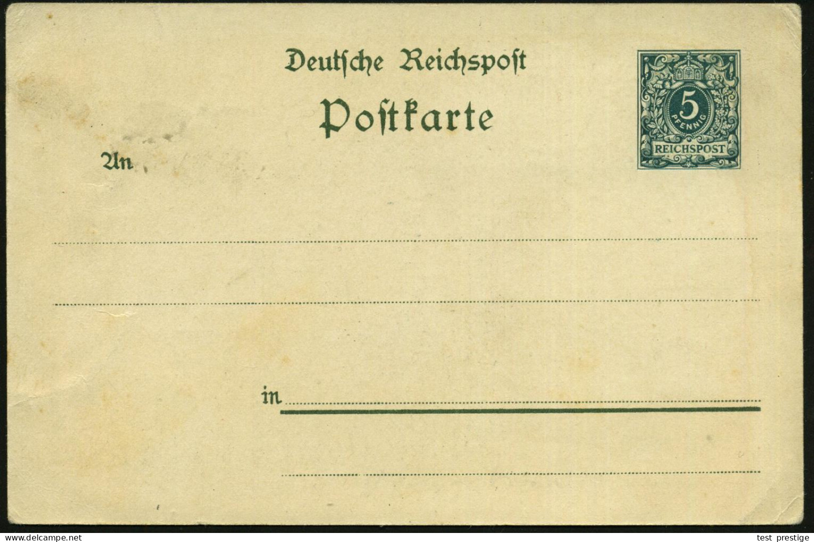 Dresden 1897 PP 5 Pf Grün: Internat. Kunst-Ausstellung, COLLECTION MEUNIER = Skulpturen U. Gemälde Zum Bergbau U. Verhüt - Other & Unclassified