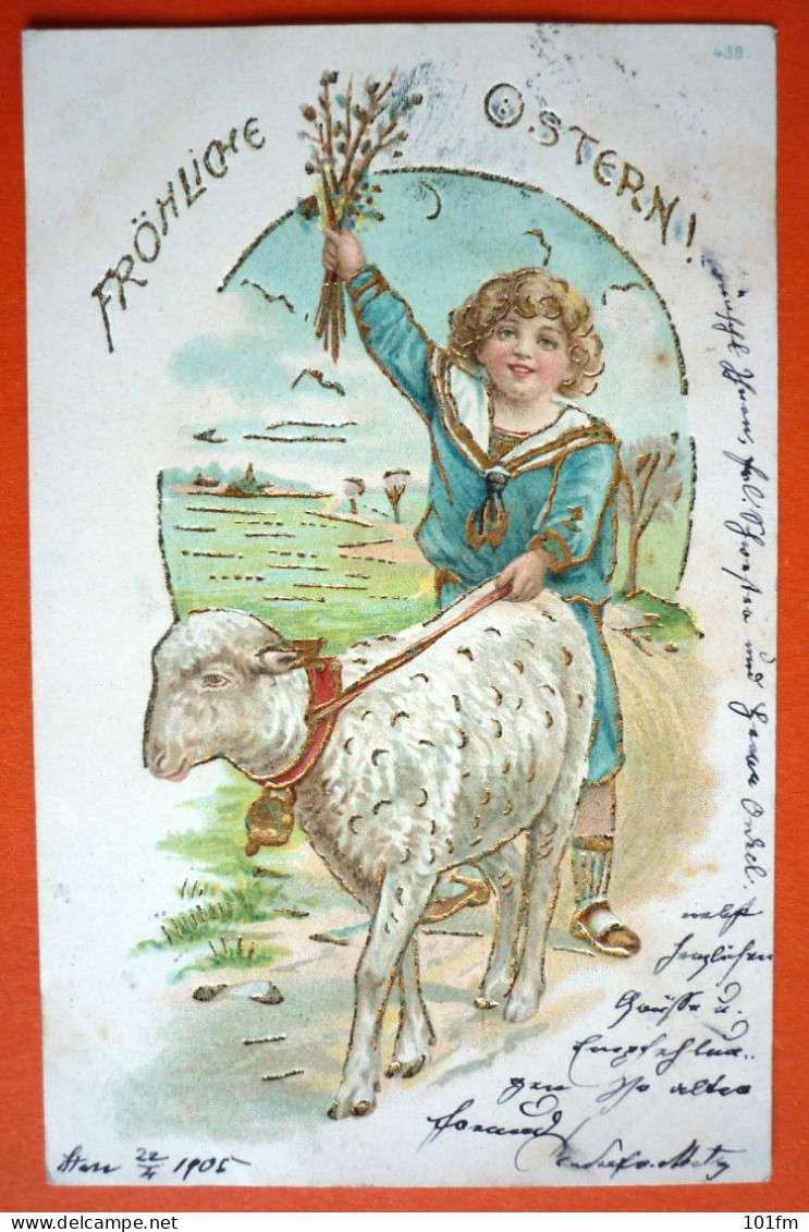 FROHLICHE OSTERN , USED 1906 - Easter