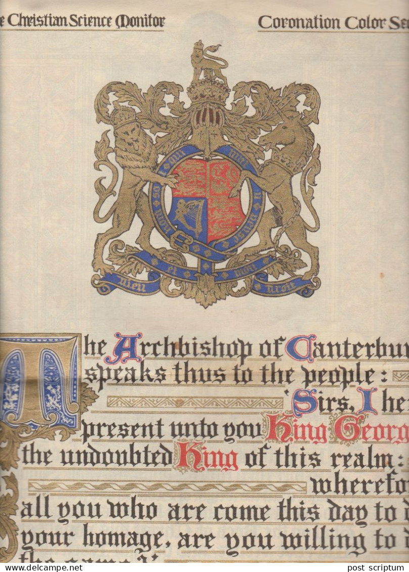 Journal - The Christian Science Monitor 22 April 1937 (inclut Une Carte Du Commonwealth) - Armoiries - Famille Royale - History