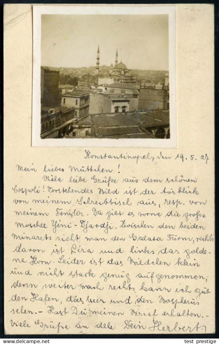 TÜRKEI 1927 20 Pa.u. 1 Gr.: Grauer Wolf Als Zusatzfrank. Auf P 51 (rs. Aufgeklebtes Original-Foto!) Otivreine Zusatz-Fra - Perros