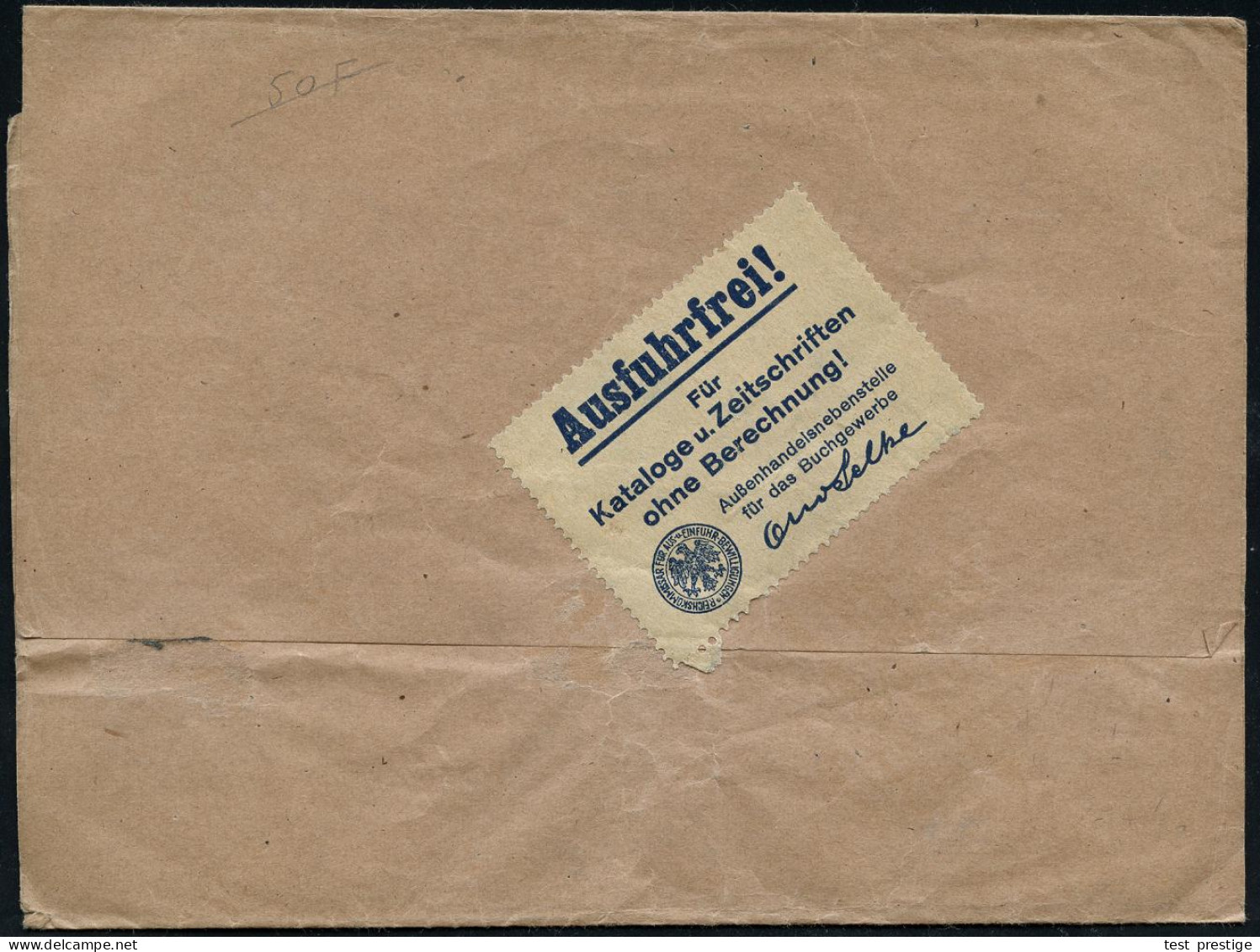 FRANKFURT (MAIN)/ *1II/ DEUTSCHES REICH 1923 (30.8.) PFS Achteck 8000 Mk. + Rs. Blaues Label: Ausfuhrfrei!.. Außenhandel - Otros