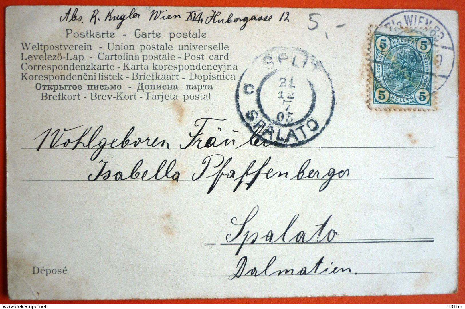 HERZLICHEN GLUCKWUNSCH ZUM NAMENSTAGE , USED 1909 - Sonstige & Ohne Zuordnung