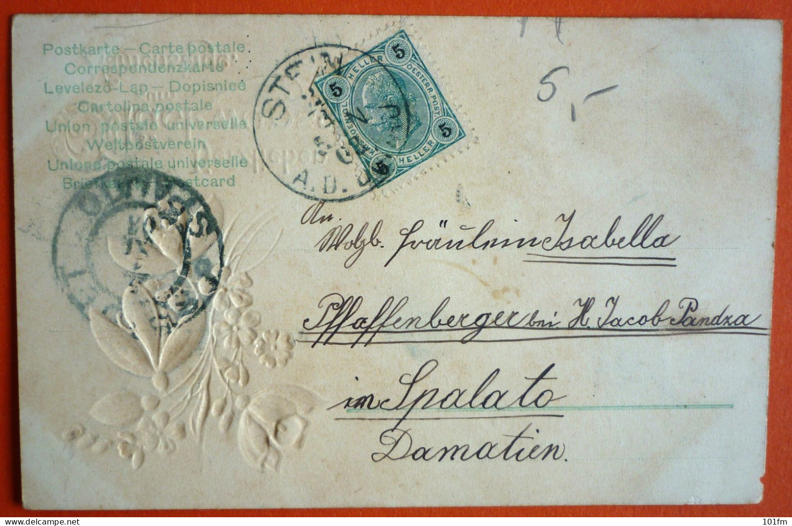 HERZLICHEN GLUCKWUNSCH ZUM NAMENSTAGE , USED 1903 - Other & Unclassified