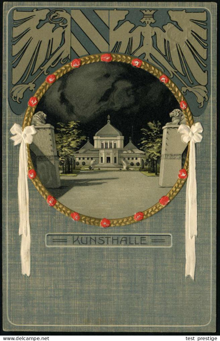 Nürnberg 1906 PP 5 Pf. Wappen, Grün: KUNSTHALLE (in Roter Rosenranke) Ungebr. (Frech.PP 15 /C 107-07) - KUNSTMUSEEN / GA - Musea