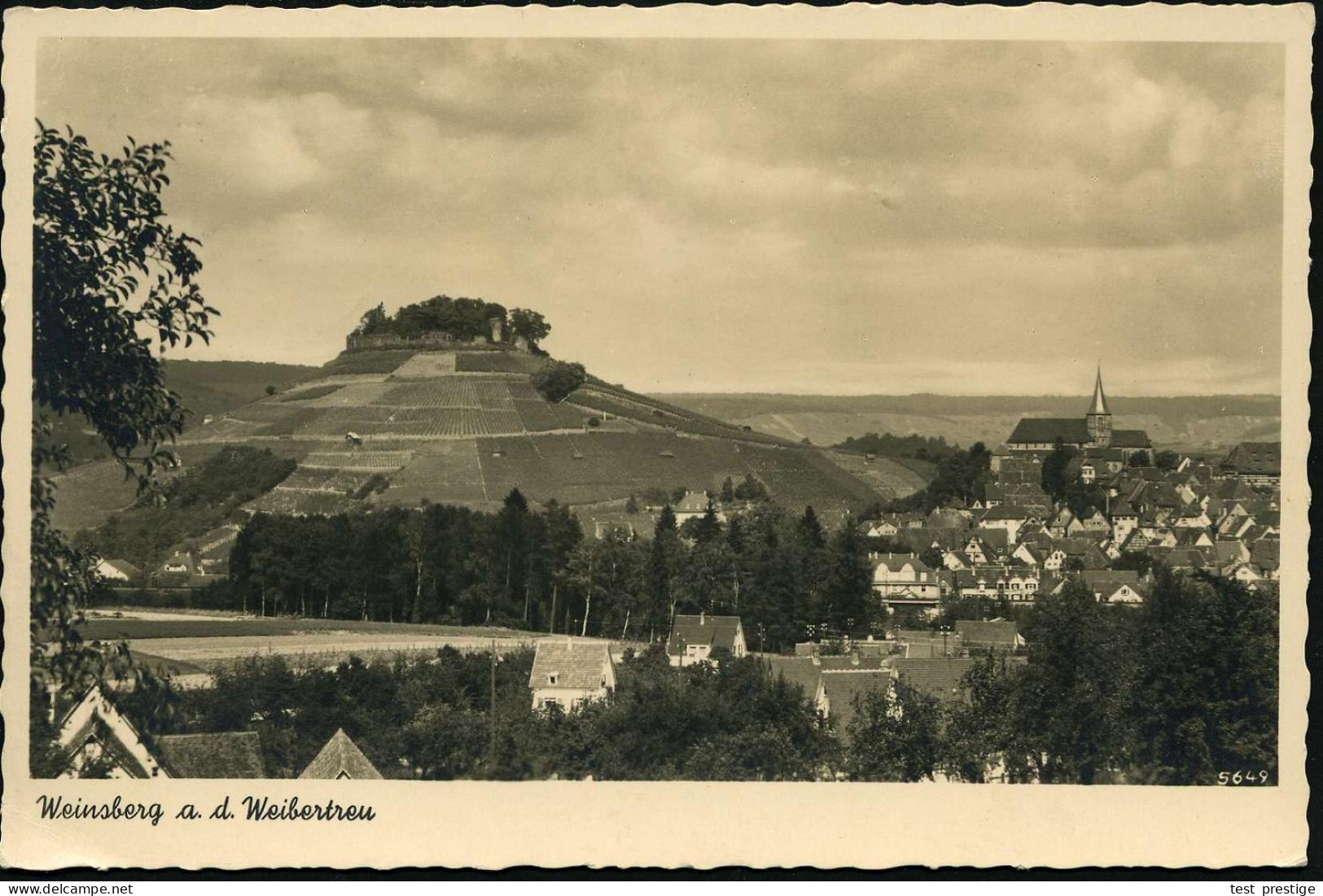 WEINSBERG (WÜRTT)/ Burg Weibertreu/ Weinbau/ Just.Kernerhaus 1939 (8.9.) HWSt = Burg Weibertreu (auf Wein-berg) Klar Ges - Schrijvers
