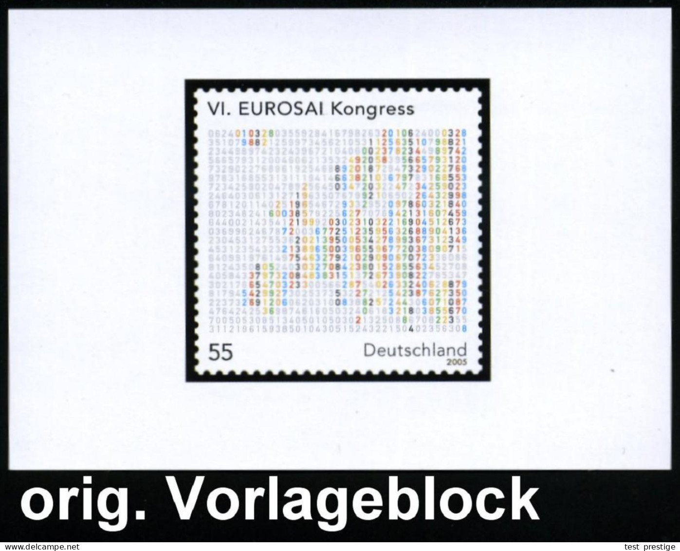 B.R.D. 2005 (Juni) 55 C. "VI. Kongreß Europ. Rechnungskontrollbehörde EUROSAI" In Bonn , U N G E Z.  Vorlageblock (statt - Sonstige