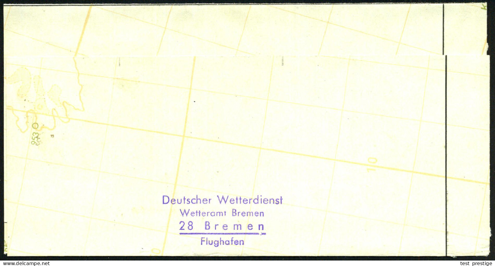 28 BREMEN 1/ Deutscher/ Wetterdienst/ Wetteramt Bremen 1963 (14.8.) AFS + Viol. Abs.-4L: Wetteramt Bremen/ ..Flughafen K - Clima & Meteorología