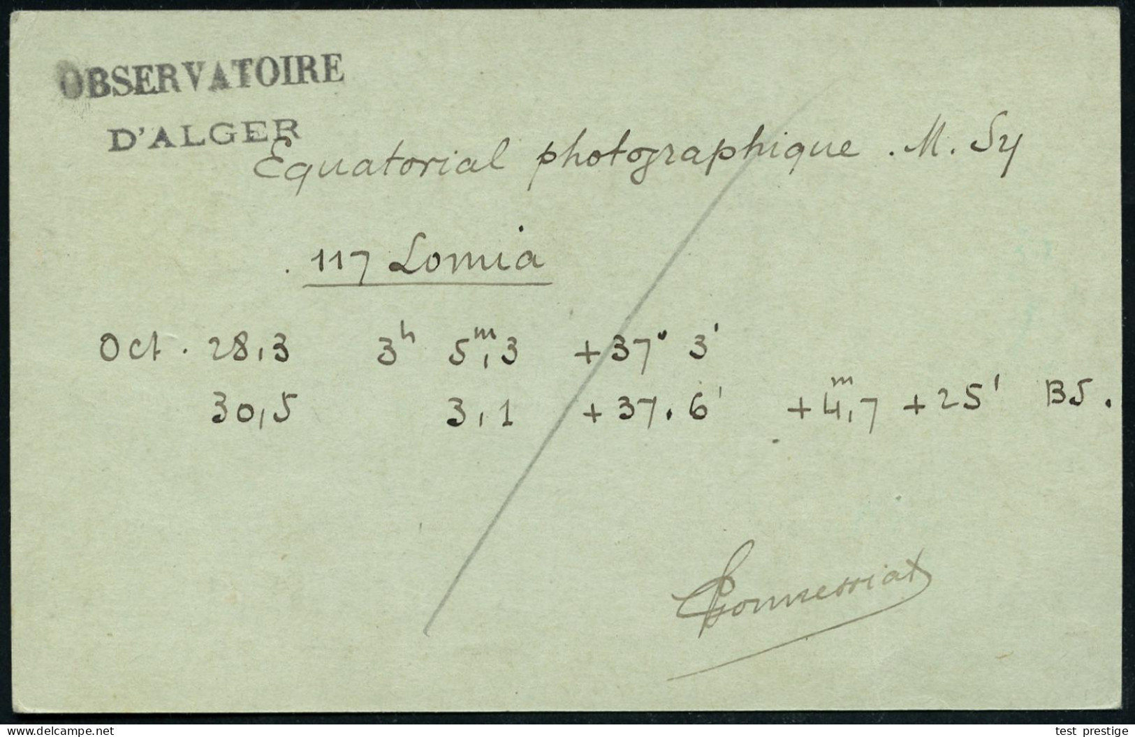 FRANKREICH /  ALGERIEN 1913 (1.11.) Amtl. P 10 C. Säerin Rot M. 2L: OBERVATOIRE/D'ALGERIE (2K: BOUZAREA) Rs. Hs. Fotogra - Clima & Meteorología