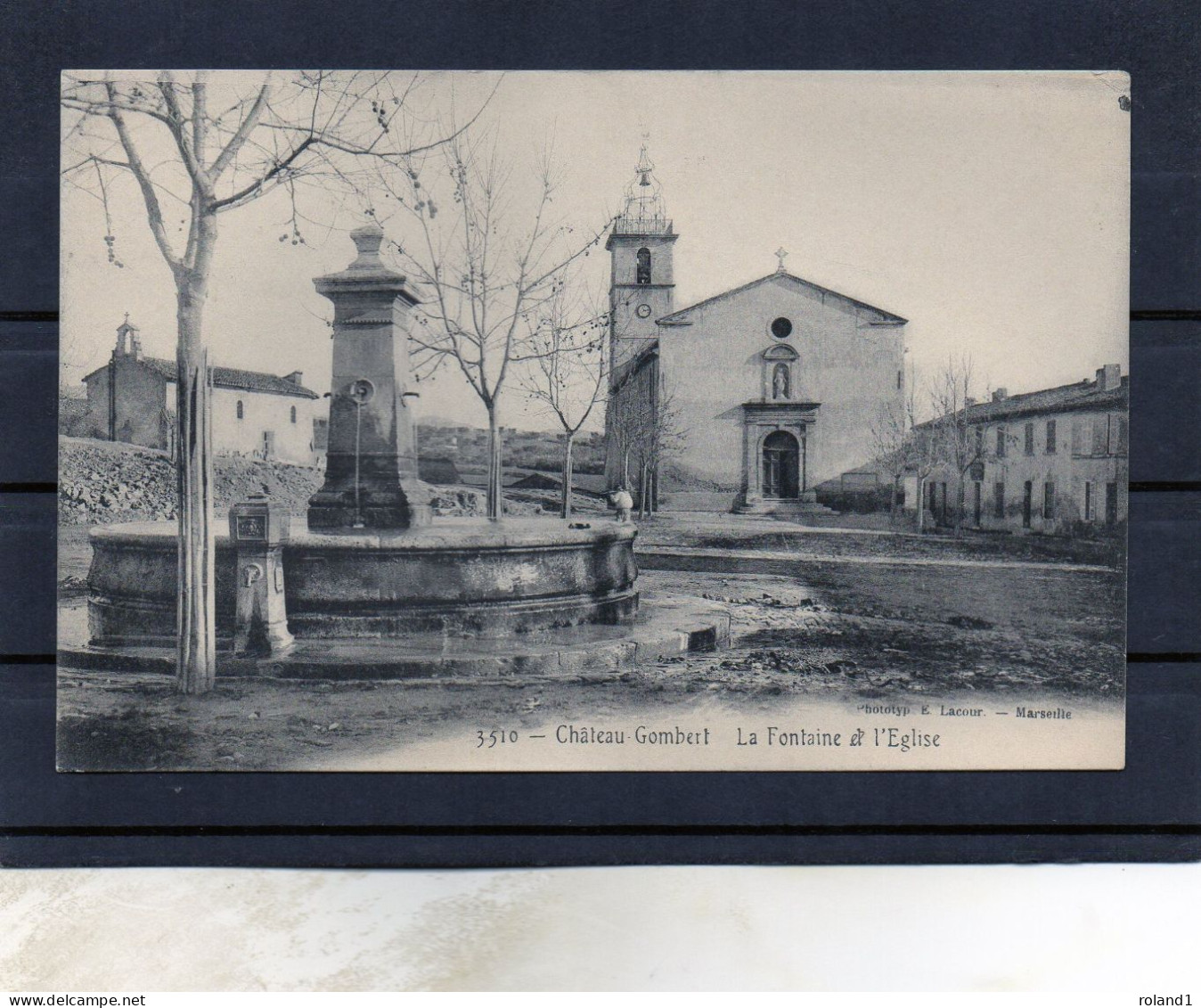 Marseille - Chateau-Gombert - La Fontaine Et L'église.( édit. E.Lacour ). - Nordbezirke, Le Merlan, Saint-Antoine