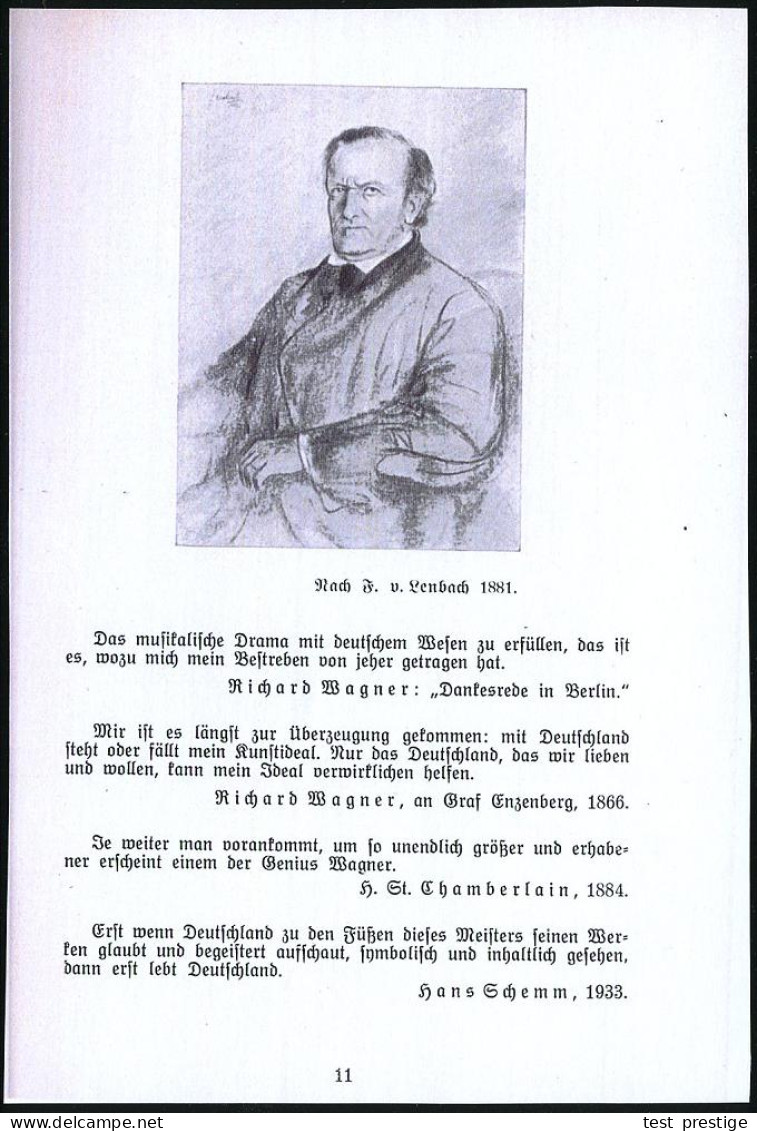 Detmold 1939 (Juni) Orig. Programm-Broschüre "5. Richard-Wagner-Festwoche" Detmold (Taschenbuch-Format; E.Schnelle-Verla - Music