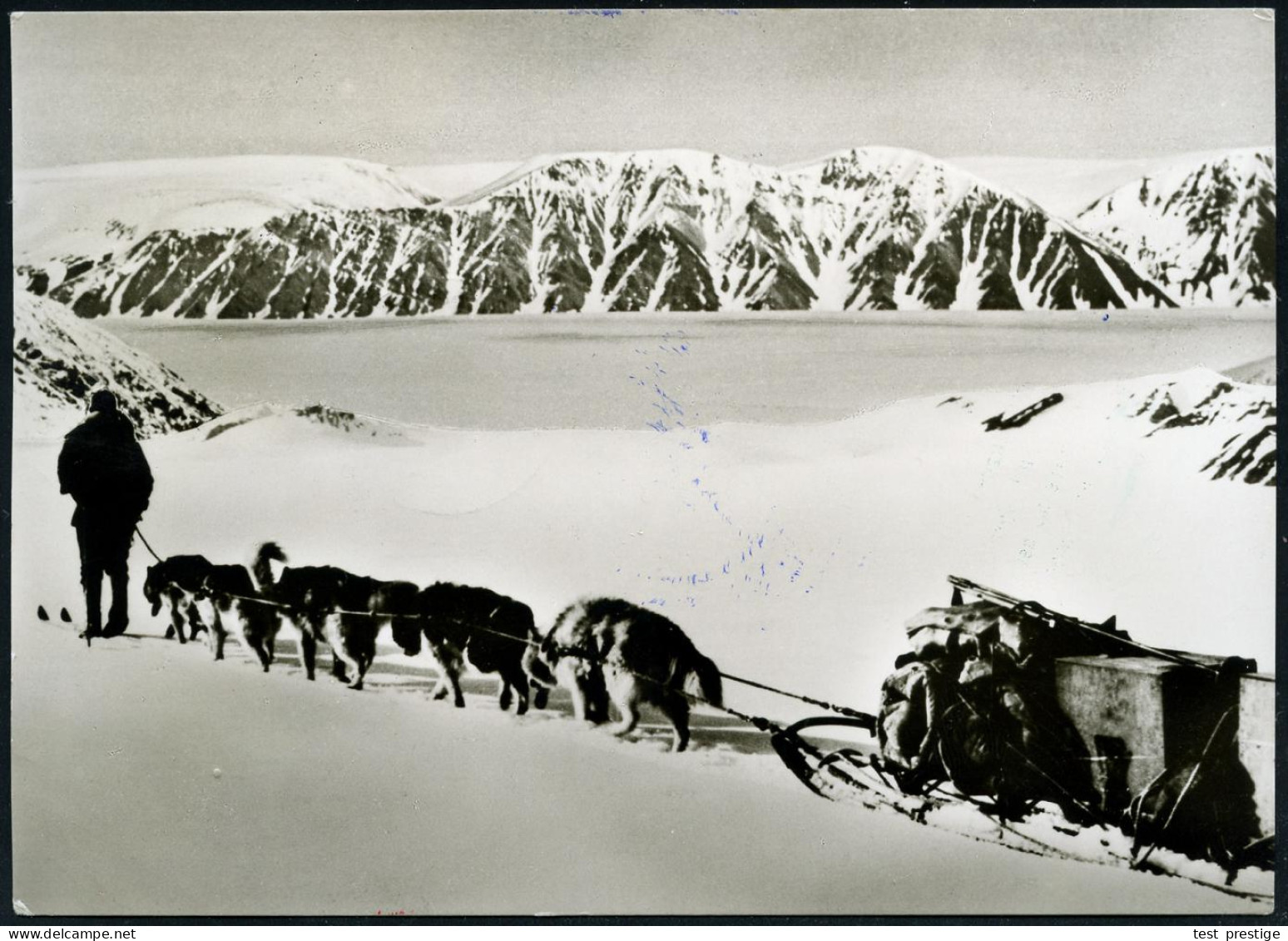 DÄNEMARK /  GRÖNLAND 1966 (6.9.) 1K-Brücke: GRÖNLANDS POSTKONTOR/KÖBENHAVN K Auf Dänischer Frankatur, Expeditions-Foto-A - Expéditions Arctiques