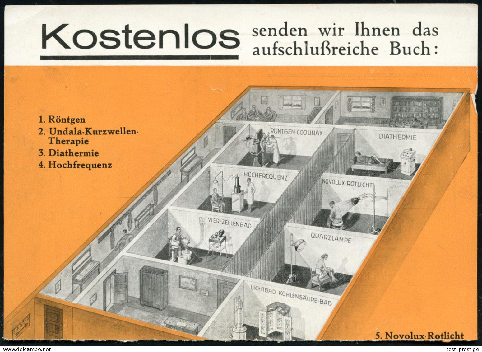 BERLIN N/ 24/ FOEN/ über 1 Million/ Geliefert/ SANITAS 1933 (27.9.) AFS Francotyp Auf (halber) Reklame-Kt. Für Röntgen-, - Médecine