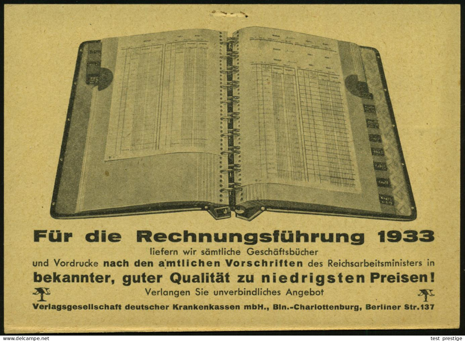 BERLIN-CHARLOTTENBURG/ 1/ Krankheiten Verhüten/ Ist Besser Als/ Krankheiten Heilen!/  DEUTSCHES/  KRANKENKASSENHAUS 1932 - Sonstige