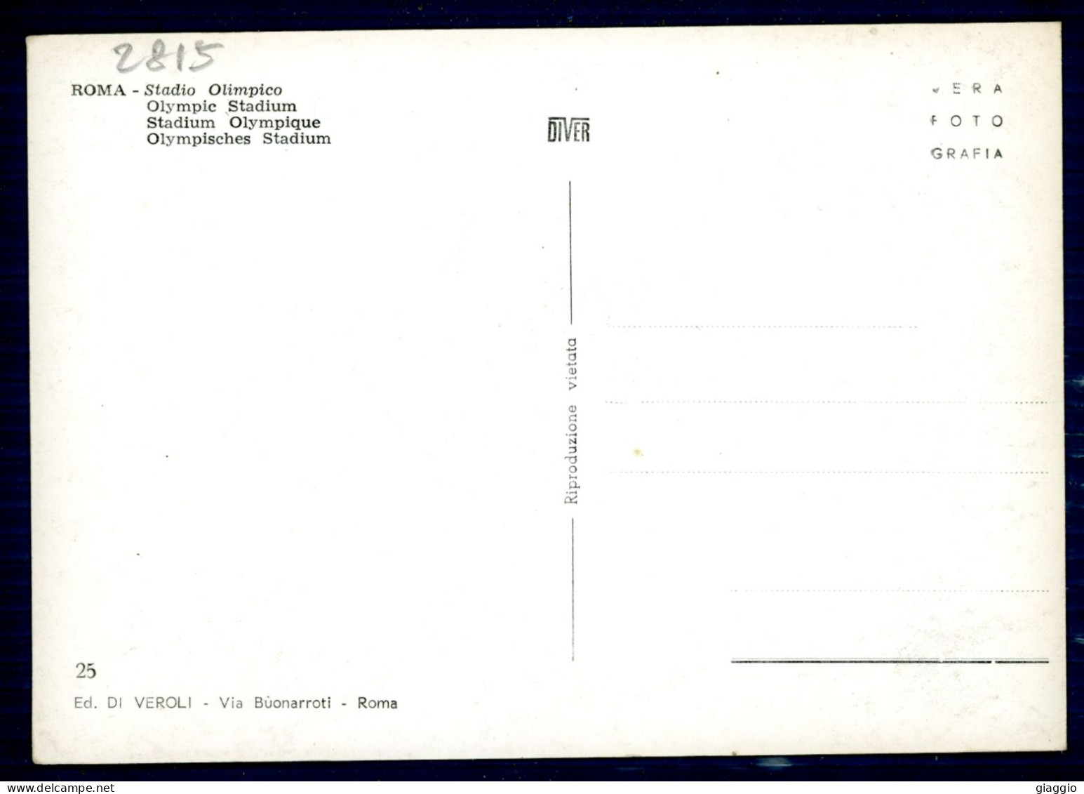 °°° Cartolina - Roma N. 2815 Stadio Olimpico Nuova °°° - Estadios E Instalaciones Deportivas