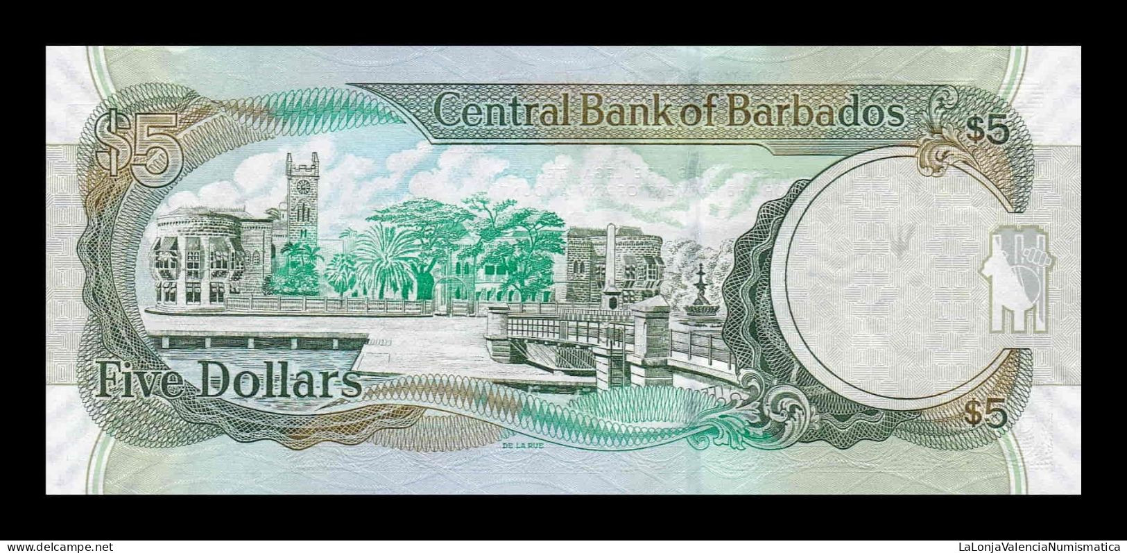 Barbados 5 Dollars 2007 Pick 67a Sc Unc - Barbados