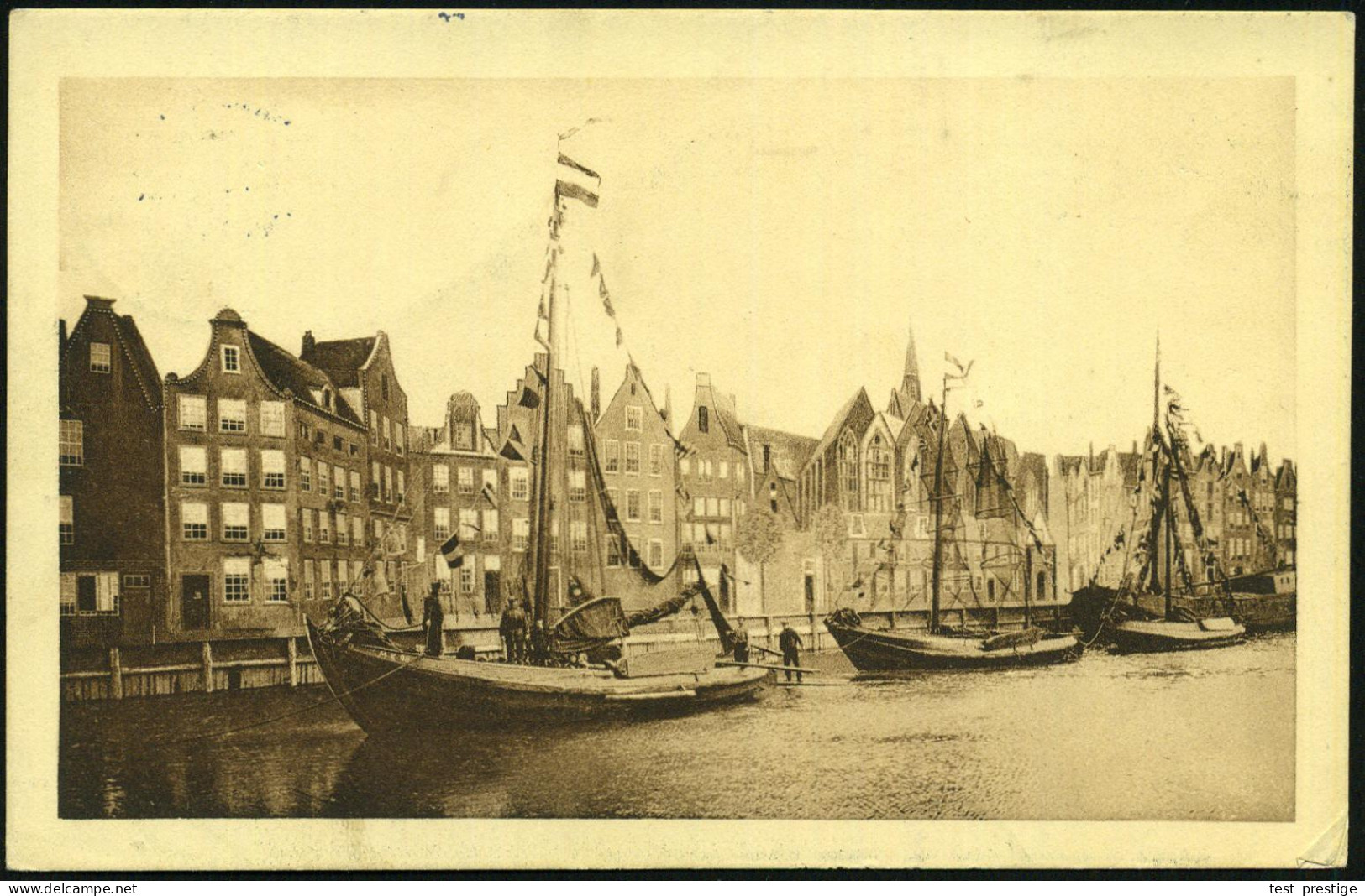 NIEDERLANDE 1913 (26.7.) Seltener SSt: AMSTERDAM/ E.N.T.O.S. = Eerste Nederl. Tentoonst. Op Scheepvaartgebied = 1. Niede - Marítimo