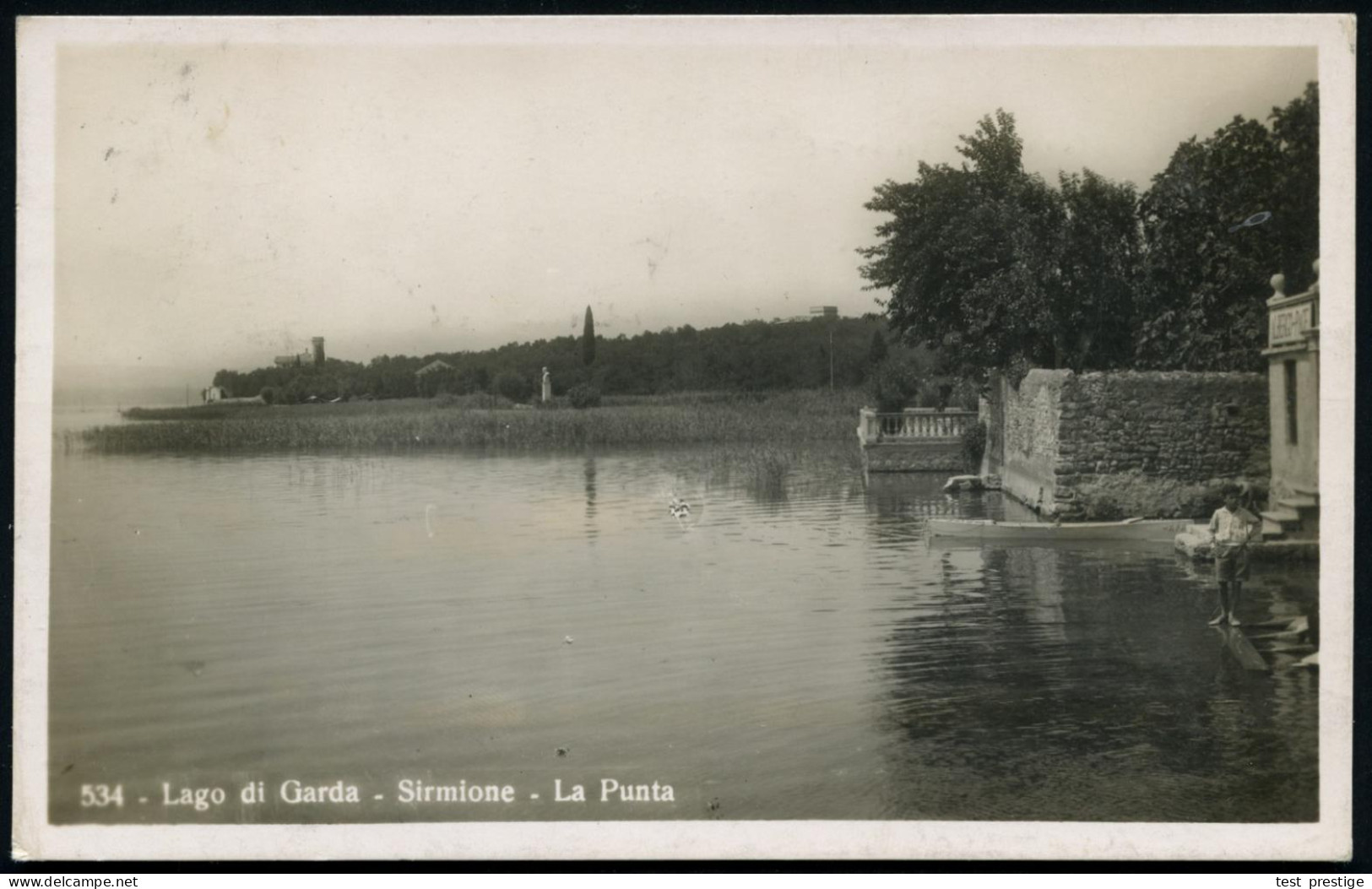 ITALIEN 1930 (25.7.) 1K-Segment: SERVICIO POSTALE SUL LAGO DI GARDA/(1) = Schiffspost Garda-See 2x Klar Auf Ausl.-s/w.-F - Marítimo