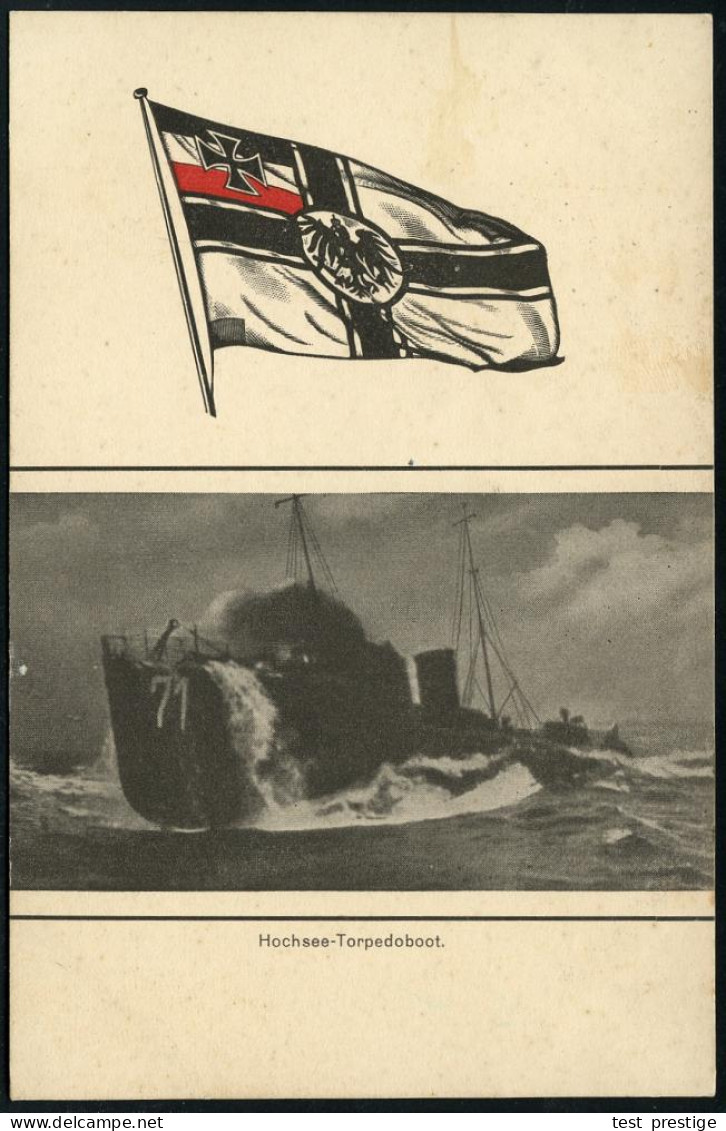 DEUTSCHES REICH 1915 (7.1.) 1K-BPA: KAIS. DEUTSCHE/MARINE-/SCHIFFSPOST/No.9 = S.M.S. "Deutschland". Linienschiff + Hs. A - Marítimo