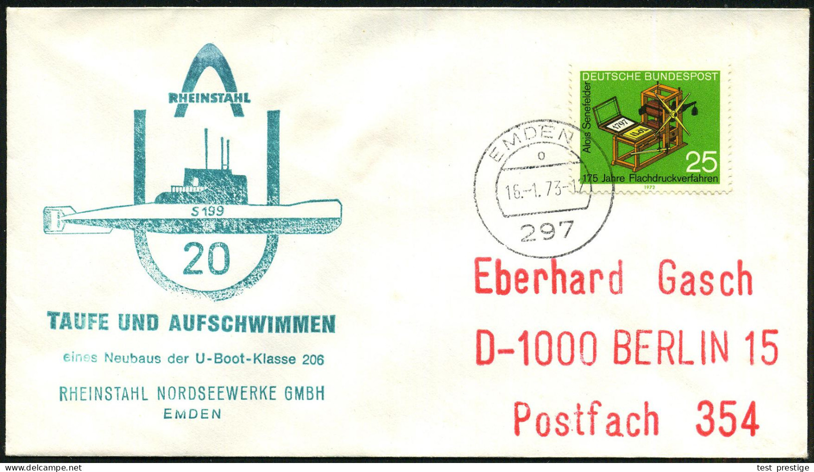 B.R.D. 1967/84 32 verschiedene U-Boot-Briefstempel, dabei sehr viele Taufen/Aufschimmen bzw. Indienststellungen von "U 1