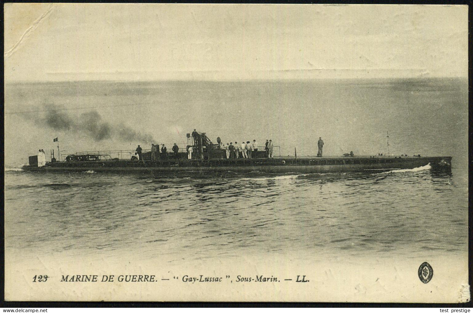 FRANKREICH 1900/18 (7.10.) 6 Verschiedene S/w.-Foto-Ak. U-Boote: "Gay-Lusac", "Germinal", "Gnome", "Gustave Zédé" U. 2x  - U-Boote