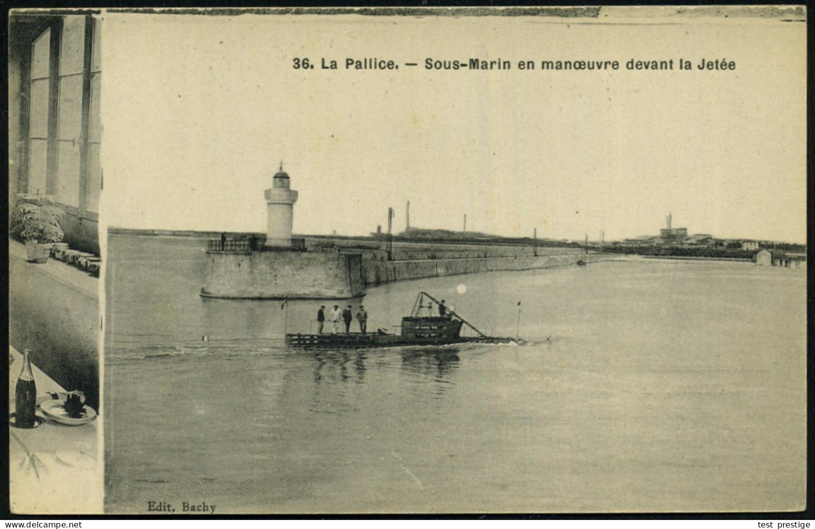 FRANKREICH 1905/14 4 Verschiedene S/w.-Foto-Ak.: U-Boot-Hafen La Pallice - Rochefort Mit Div. U-Booten , 2x Gebr. (1x Al - Submarines