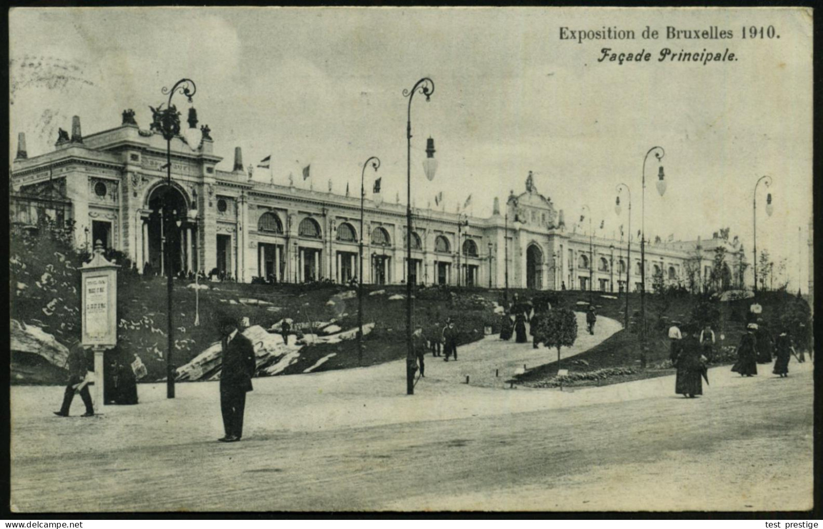 BELGIEN 1910 (19.8.) 1K-Expo-SSt.: BRUSSEL - TENTOONSTELLING/ BRUXELLES - EXPOSITION , Klar Gest. S/w.-Foto-Ak.: Expo..  - Otros & Sin Clasificación