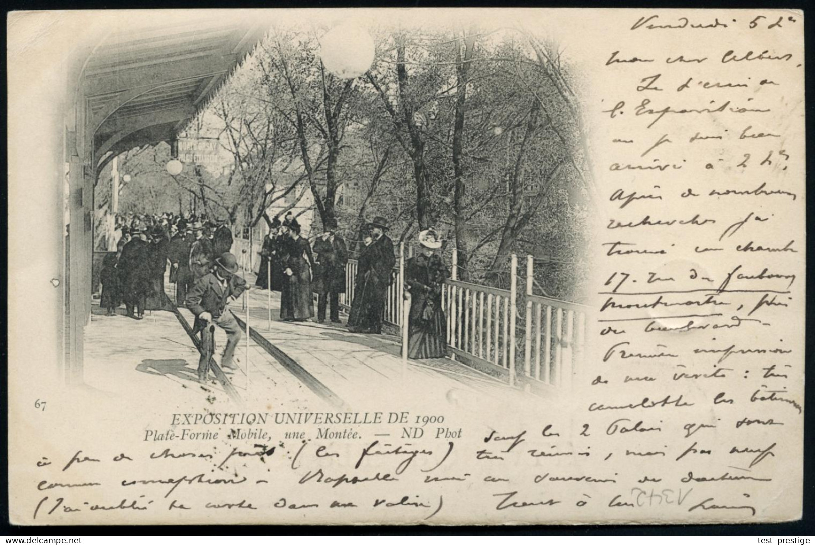 FRANKREICH 1900 (15.6.) Seltener 2K: PARIS EXPOSITION /  B E A U X - A R T S , 2x + Amtl., Grüne Vignette.: Paris 1900 S - Autres & Non Classés