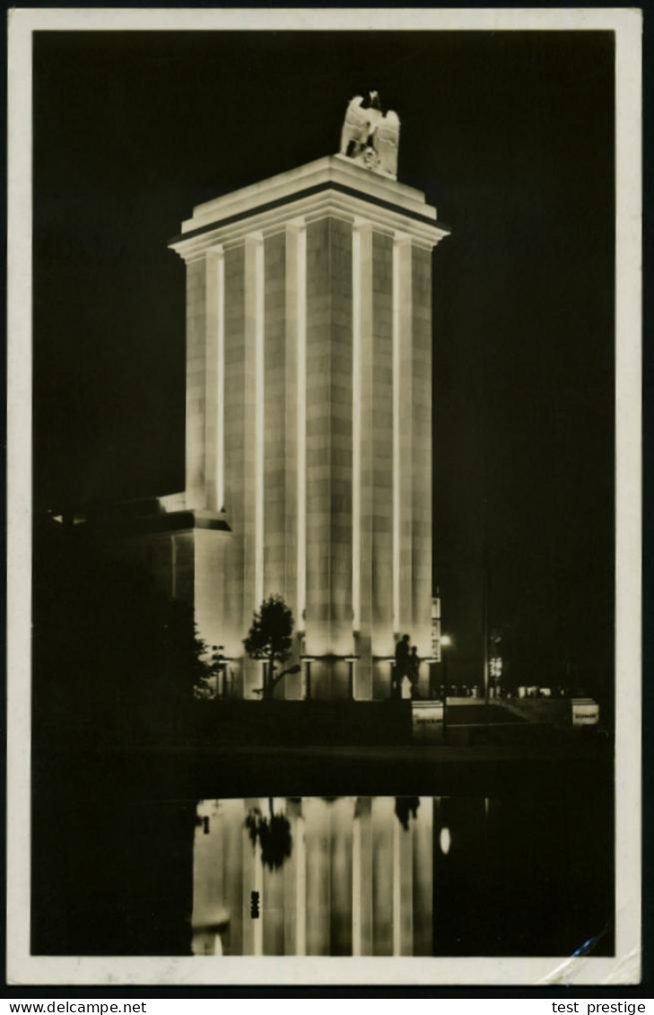 FRANKREICH /  DEUTSCHES REICH 1937 (6.11.) MaWellenSt: PARIS/EXPOSITION DE 1937 Auf Passender EF 1,50 F. Expo + Roter Hd - Otros & Sin Clasificación