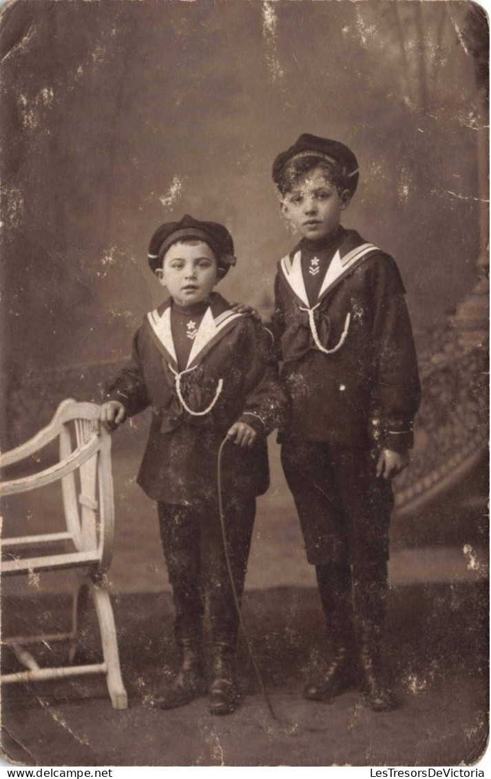 ENFANTS - Deux Enfants En Habits De Marins - Carte Postale Ancienne - Ritratti