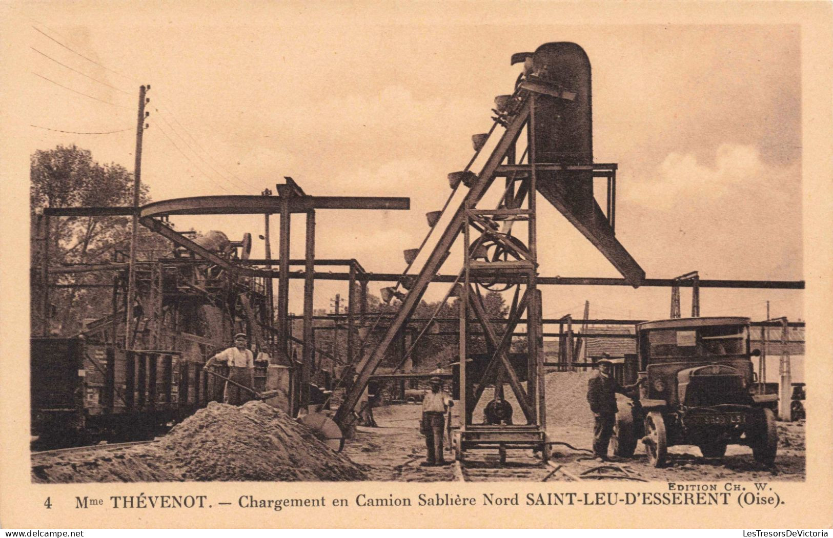 FRANCE - Senlis - Mme Thévenot - Chargement En Camion Sablière Nord Saint Leu D'Esserent - Carte Postale Ancienne - Senlis