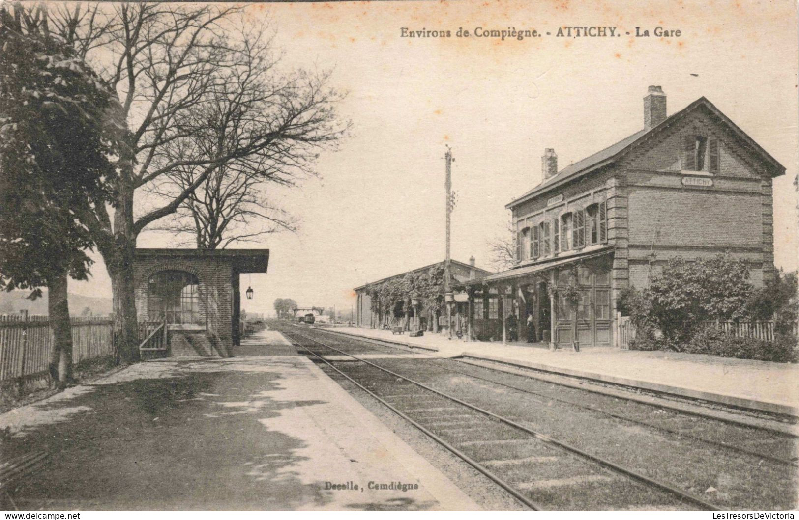 FRANCE - Compiègne - Attichy - La Gare - Carte Postale Ancienne - Compiegne