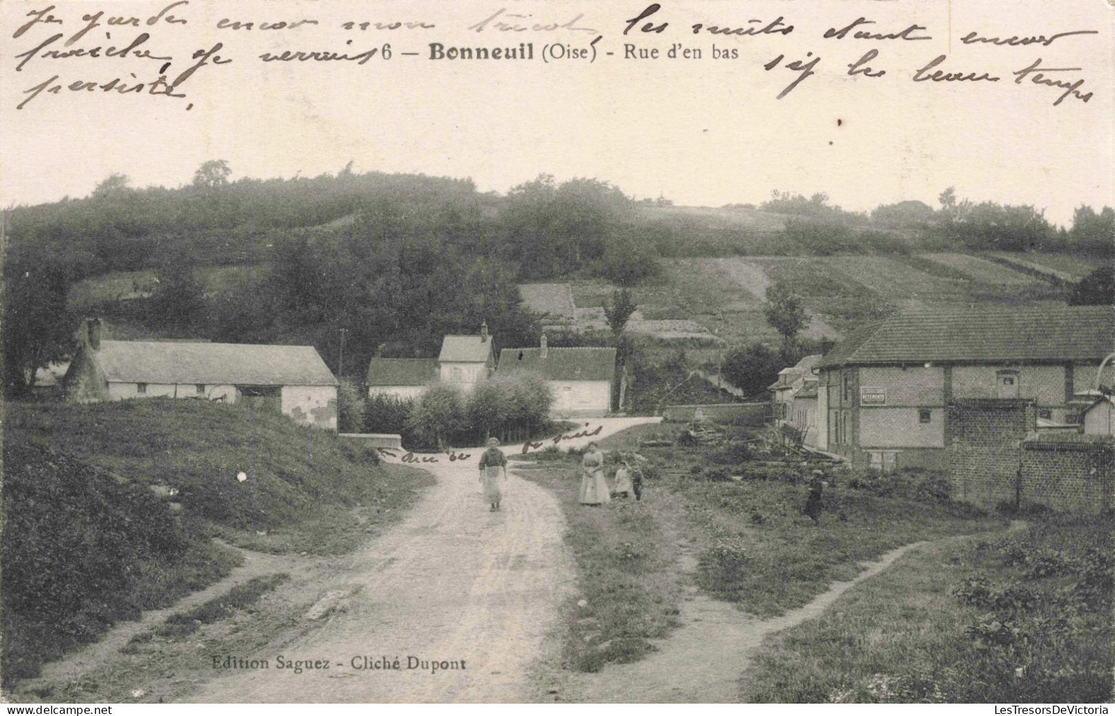 FRANCE - Clermont - Bonneuil - Rue D'en Bas - Carte Postale Ancienne - Clermont