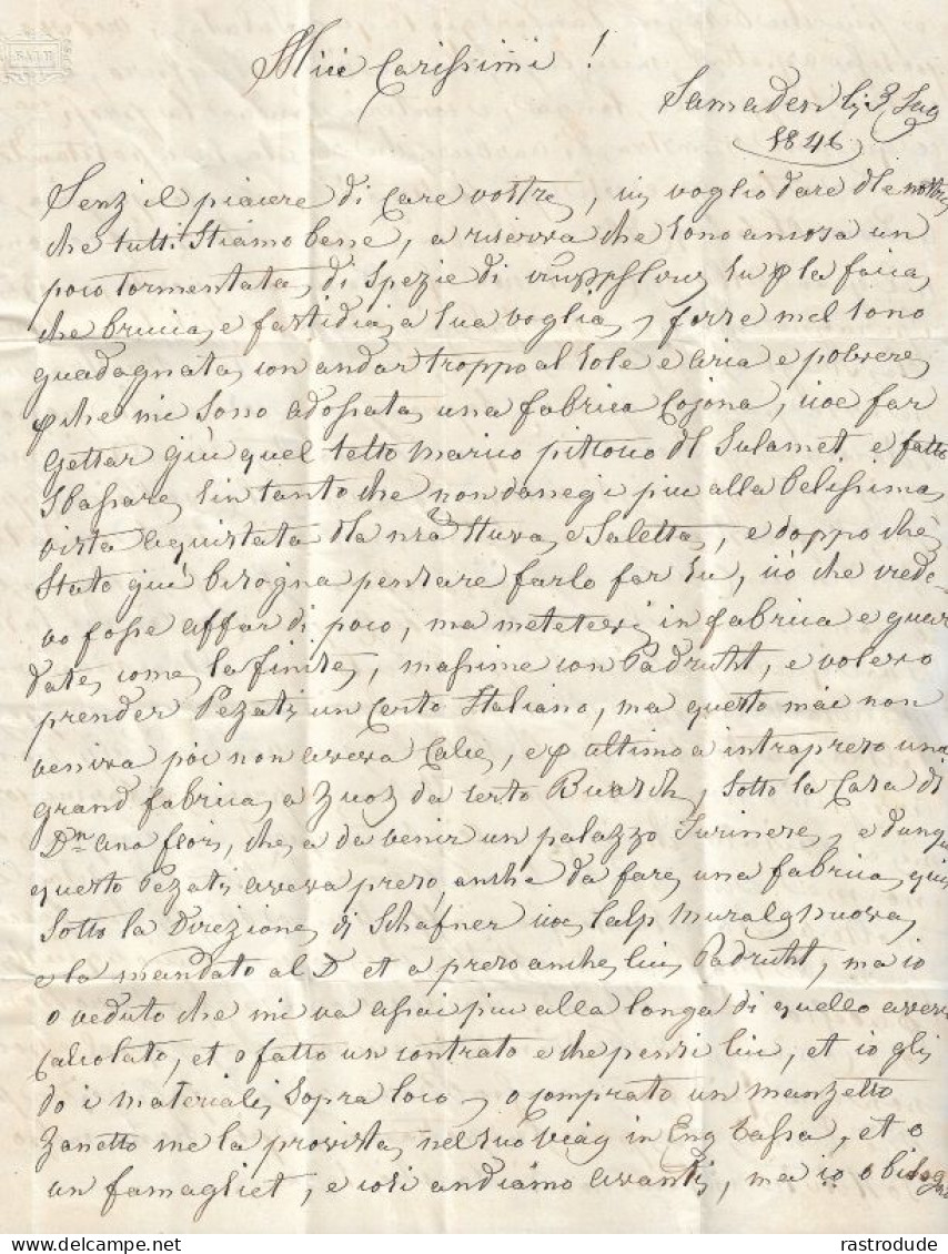 1846 SCHWEIZ VORPHILA SAMEDAN N. REGGIO LOMBARDEI über CHIAVENNA - 1843-1852 Correos Federales Y Cantonales