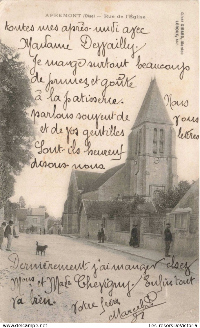 FRANCE - Senlis - Apremont - Rue De L'Eglise - Carte Postale Ancienne - Senlis