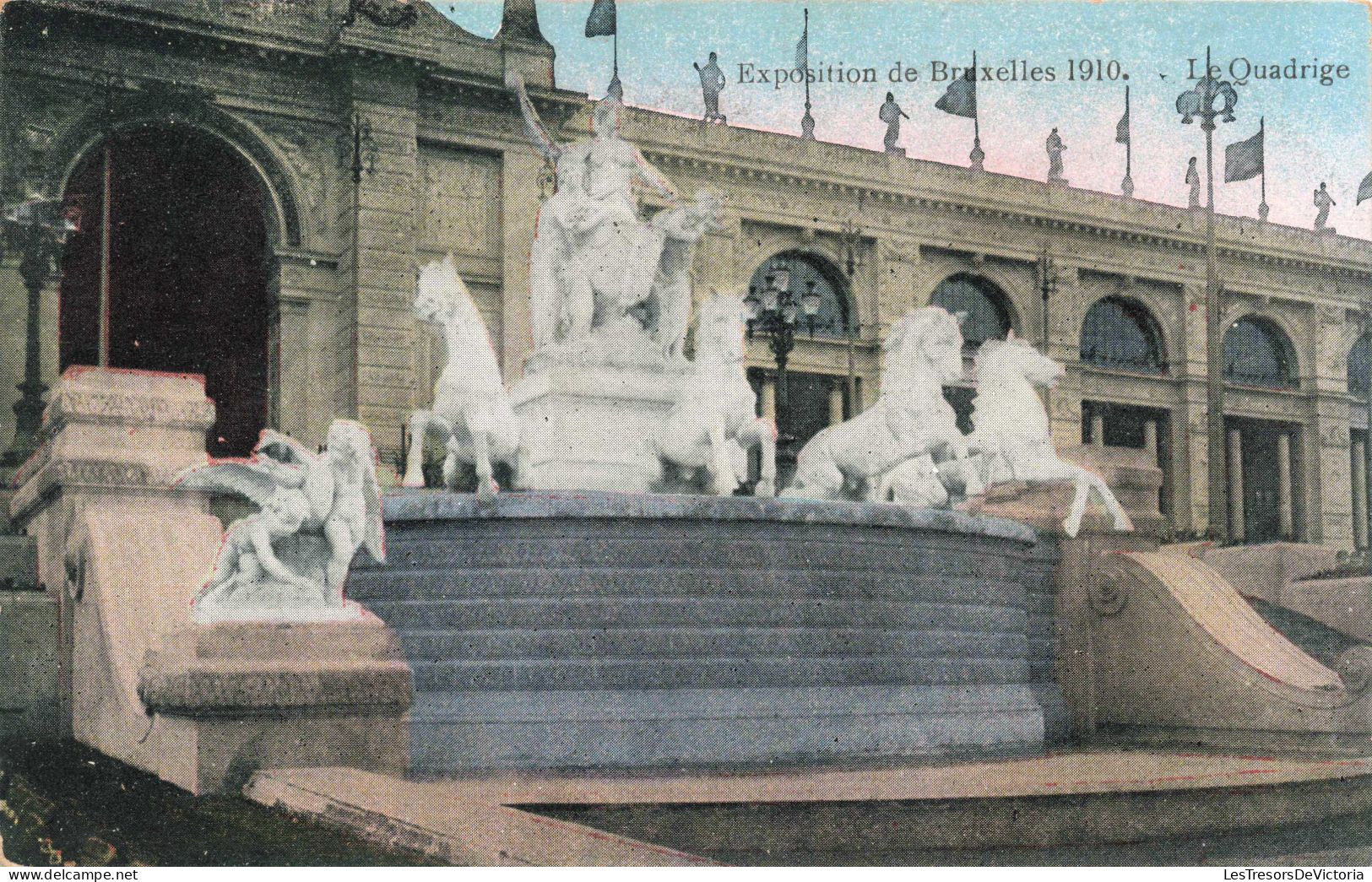 BELGIQUE - Bruxelles - Expositions De 1910 - Le Quadrige - Colorisé - Carte Postale Ancienne - Wereldtentoonstellingen