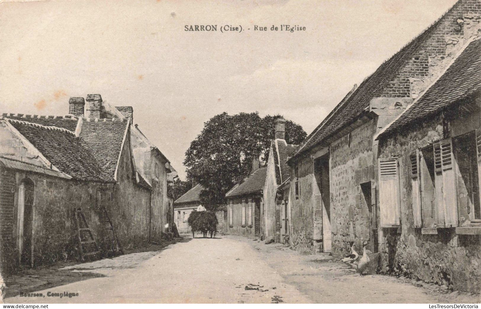 FRANCE - Senlis - Sarron - Rue De L'Eglise - Carte Postale Ancienne - Senlis