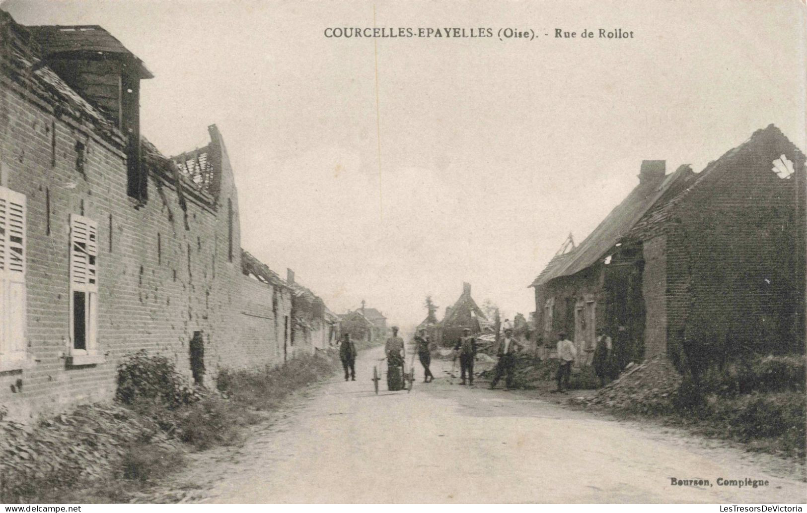 FRANCE - Clermont - Courcelles Epayelles - Rue De Rollot - Carte Postale Ancienne - Creil
