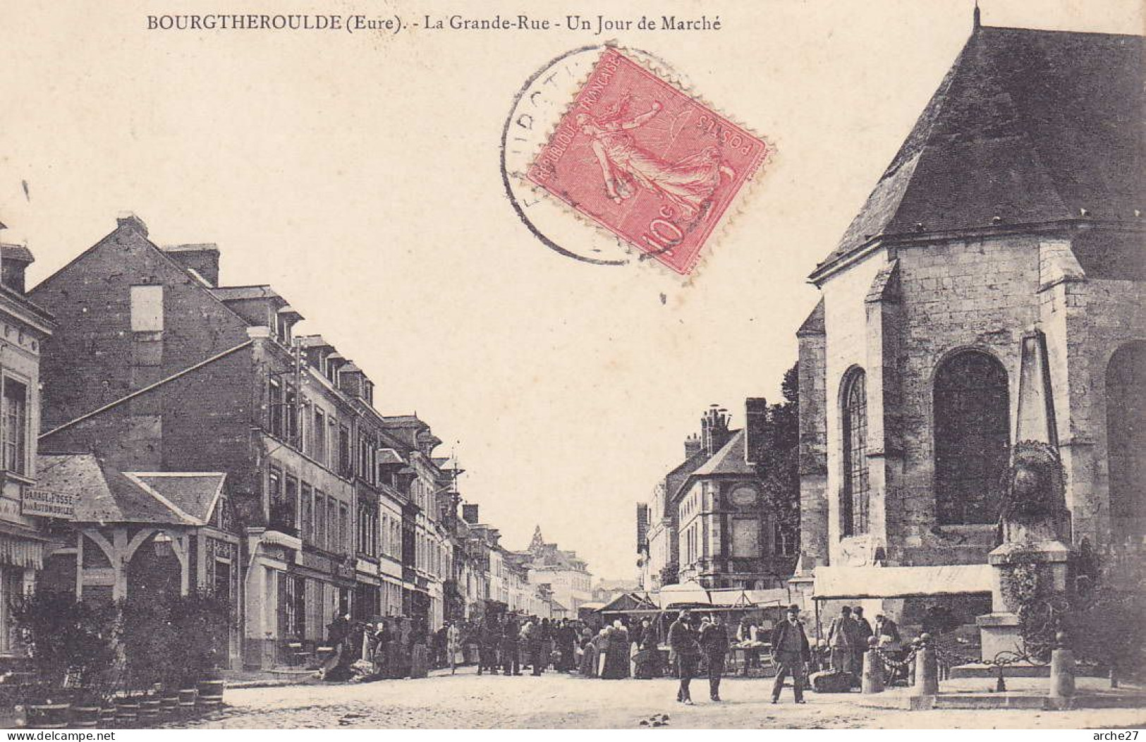 CPA - 27 - BOURTHEROULDE -  Grande Rue - Bourgtheroulde