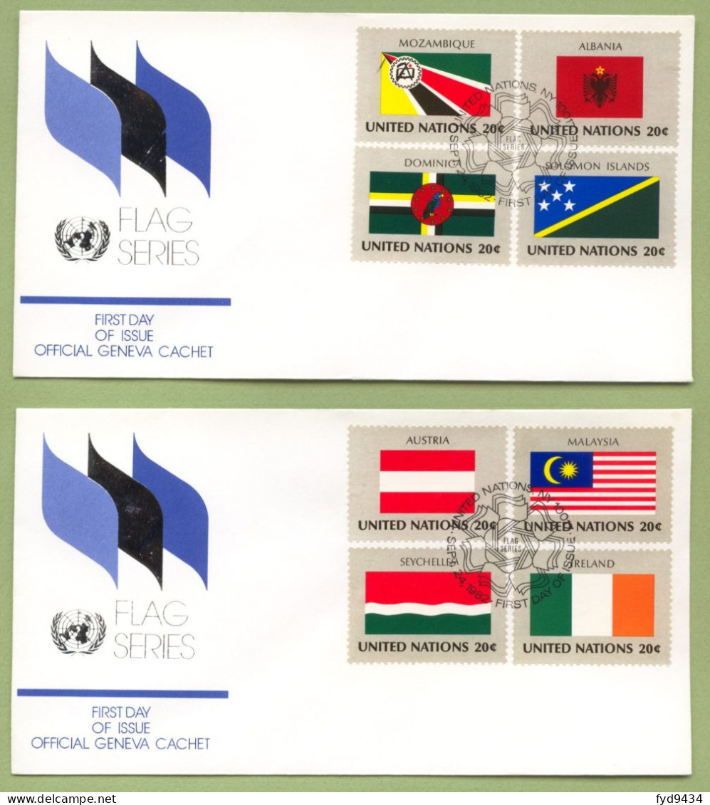 Du N° 365 Au N° 380 Des Nations Unies ( New York ) Sur Enveloppe 1er Jour - Enveloppes