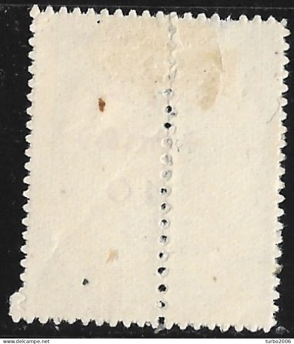 GREECE 1917 Brown Overprinted Fiscals With Vertical Perforation 10 L / 70 L Vl. C 42 MH - Liefdadigheid
