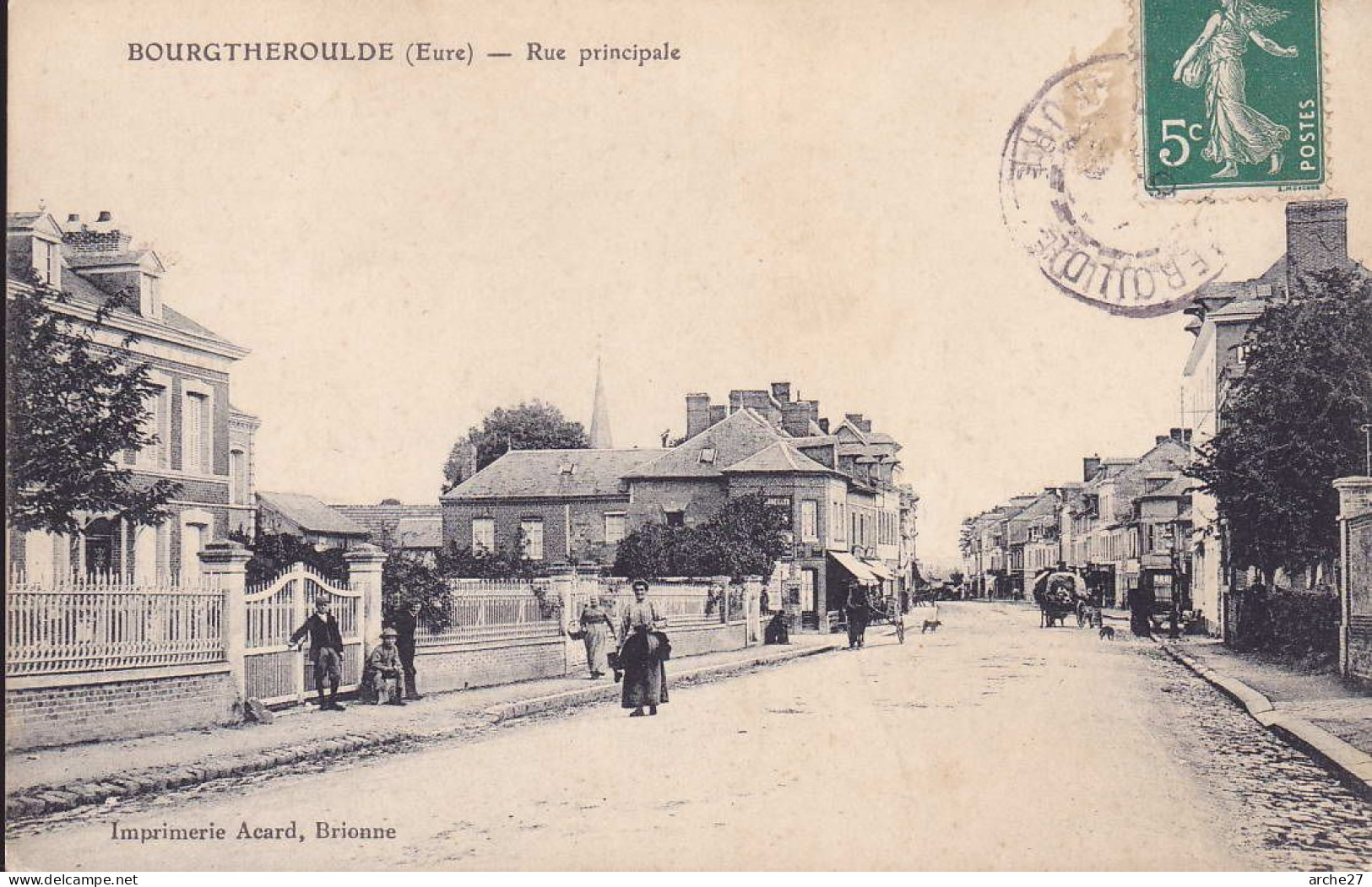 CPA - 27 - BOURTHEROULDE - Rue Pricipale - Bourgtheroulde