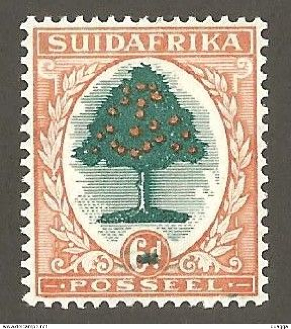 South Africa 1930. 6d Showing 'Green Mark On '6d' Value' SACC 48var, SG 47var. (UHB 41 V7). - Unused Stamps