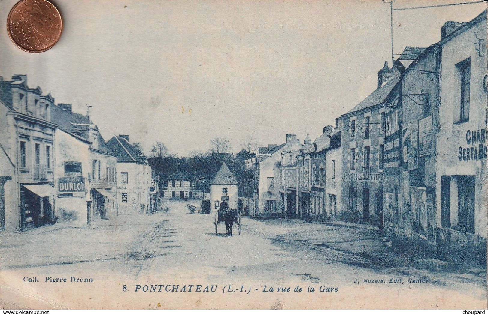 44 - Carte Postale Ancienne De PONCHATEAU    La Rue De La Gare - Pontchâteau