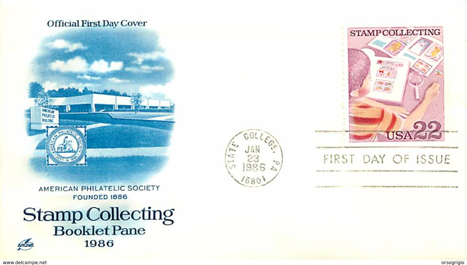 USA - FDC 1986 -  STATE COLLEGE - STAMP COLLECTING - 1981-1990