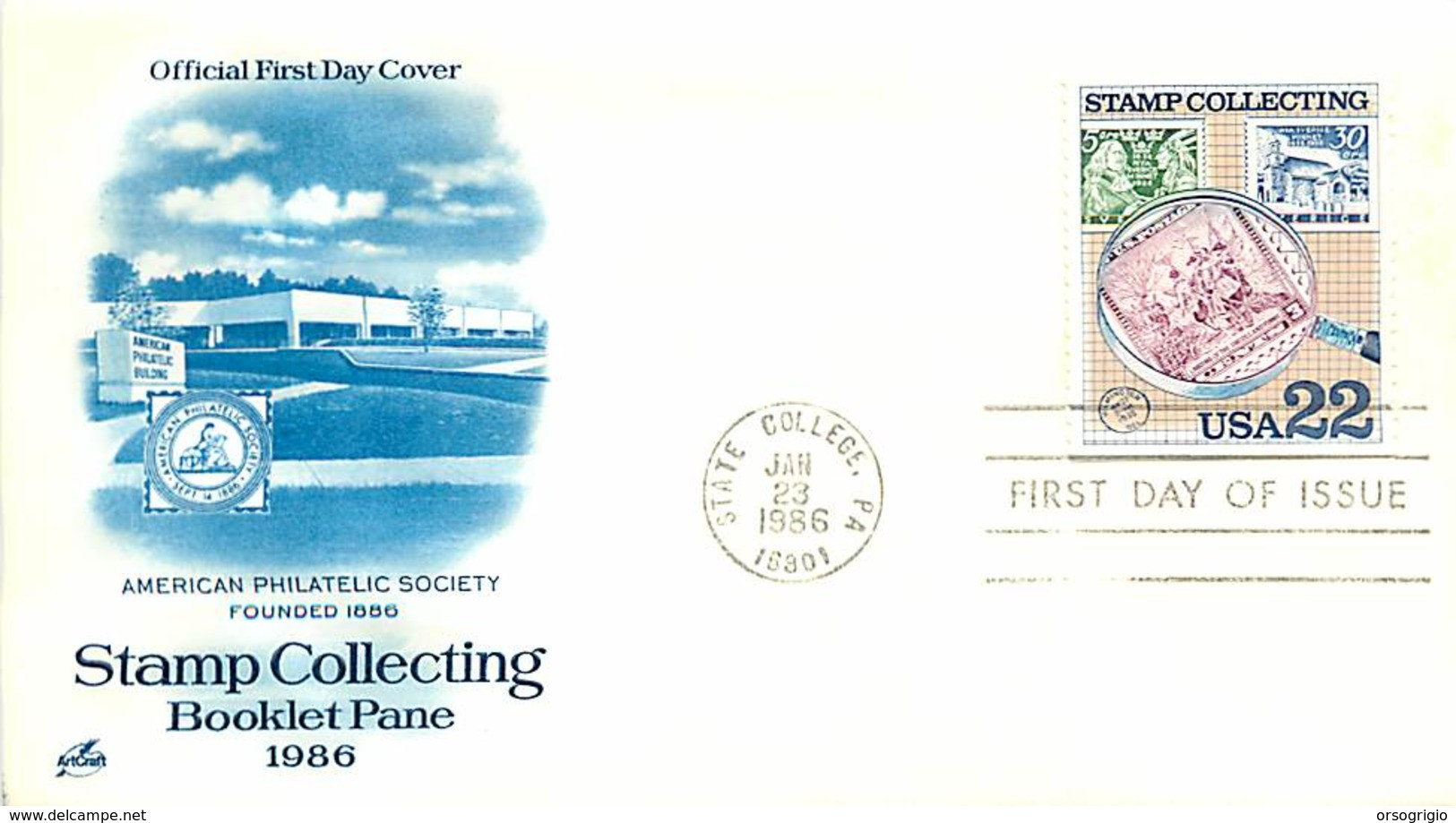 USA - FDC 1986 -  STATE COLLEGE - STAMP COLLECTING - 1981-1990