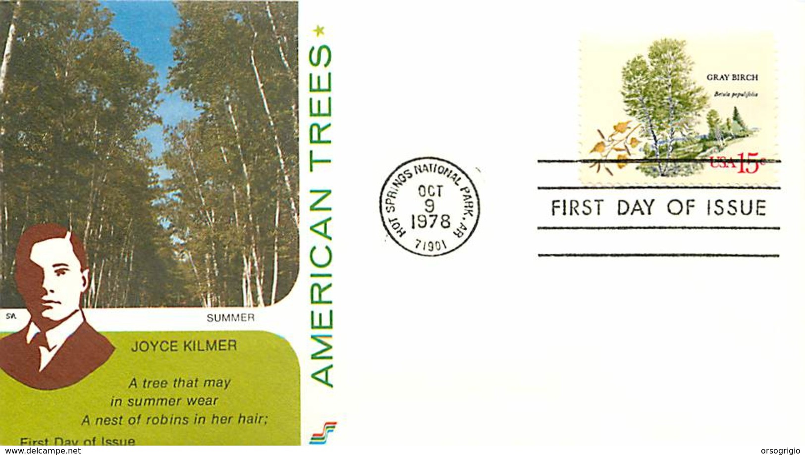 USA - FDC 1978 -  HOT SPRINGS NATIONAL PARK - AMERICAN TREES - 1971-1980