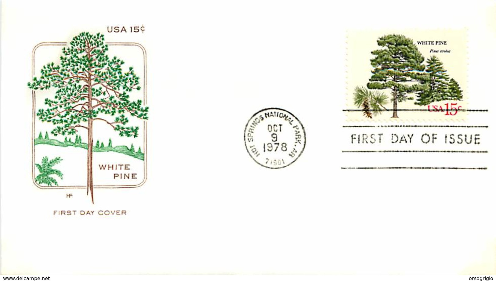 USA - FDC 1978 -  HOT SPRINGS NATIONAL PARK - AMERICAN TREES - 1971-1980