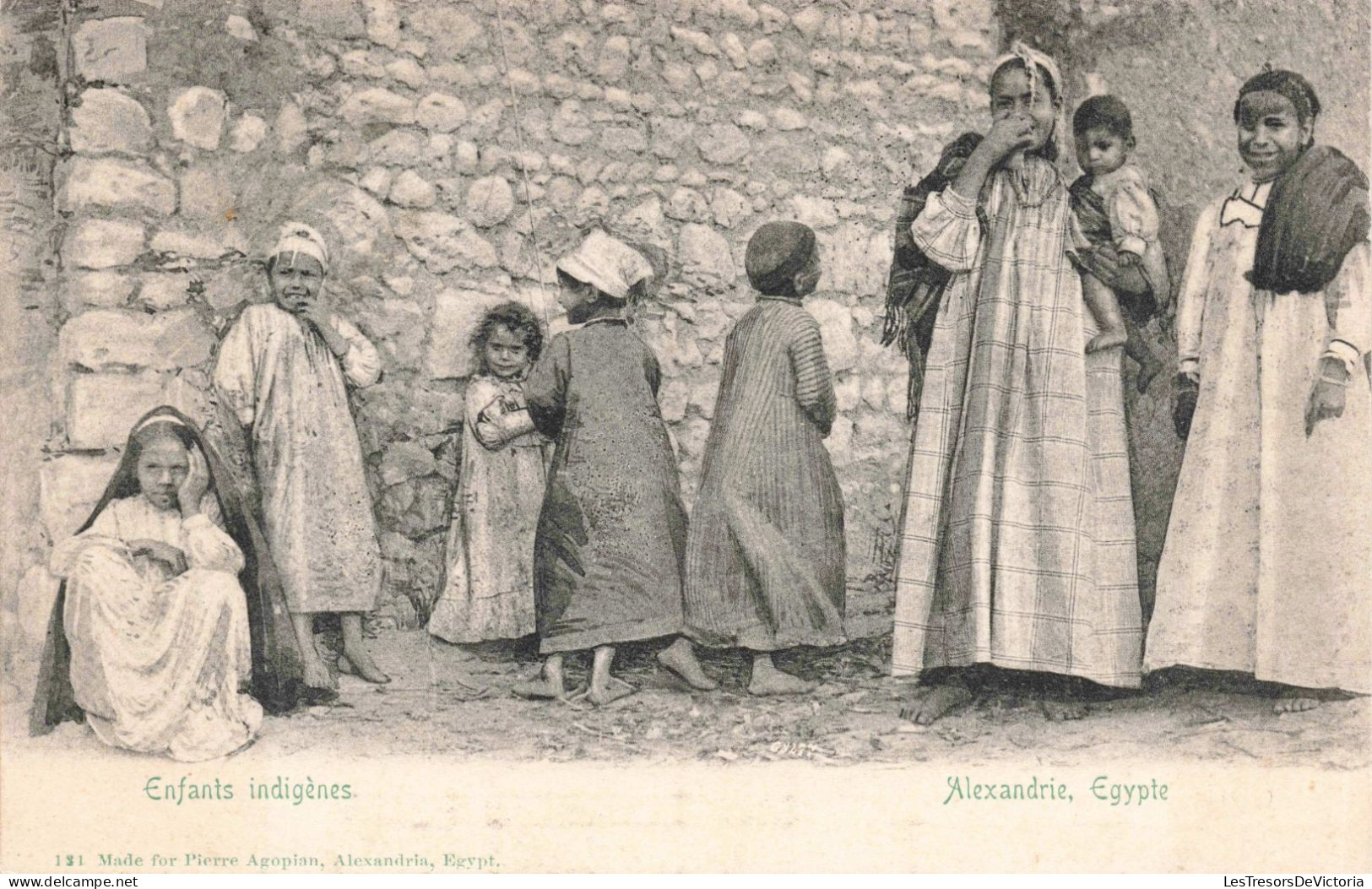 EGYPTE - Alexandrie - Enfants Indigènes - Carte Postale Ancienne - Alexandrie