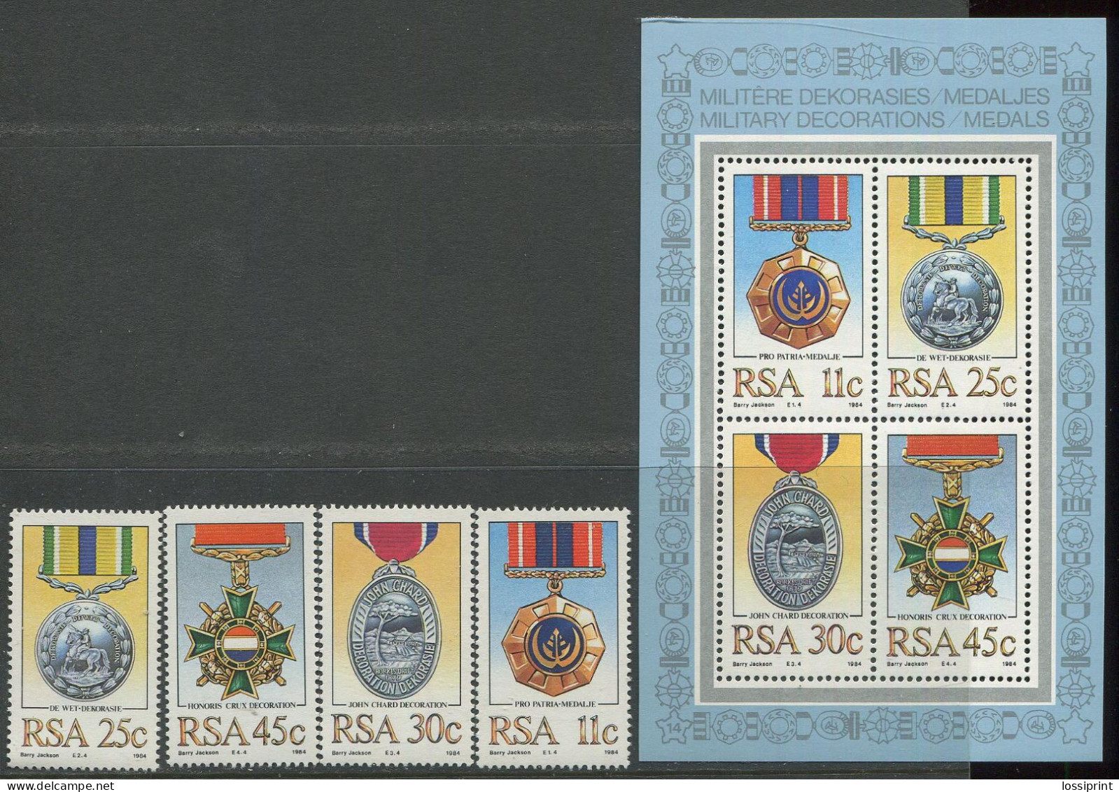 South Africa:Unused Block Stamps Serie Orders, 1984, MNH - Nuovi