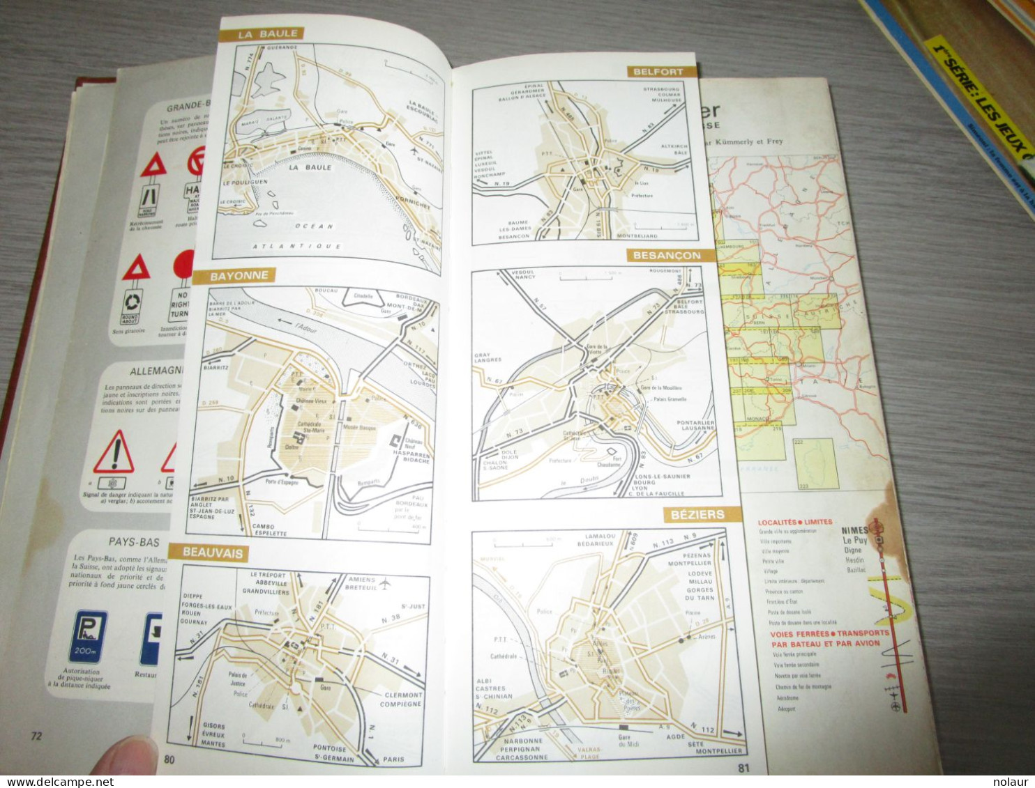 Guide de la route France, Belgique, Suisse année 1969